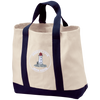 Peggys Cove Port & Co. 2-Tone Shopping Tote, Bags - Peggys Cove Lighthouse Nova Scotia