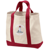 Peggys Cove Port & Co. 2-Tone Shopping Tote, Bags - Peggys Cove Lighthouse Nova Scotia