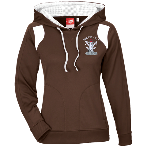 Peggys' Cove Souvenirs Ladies' Colorblock Poly Hoodie, Sweatshirts - Peggys Cove Lighthouse Nova Scotia