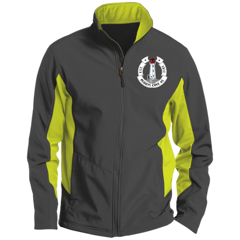 Peggys Cove Unisex Tall Colorblock Soft Shell Jacket, Jackets - Peggys Cove Lighthouse Nova Scotia