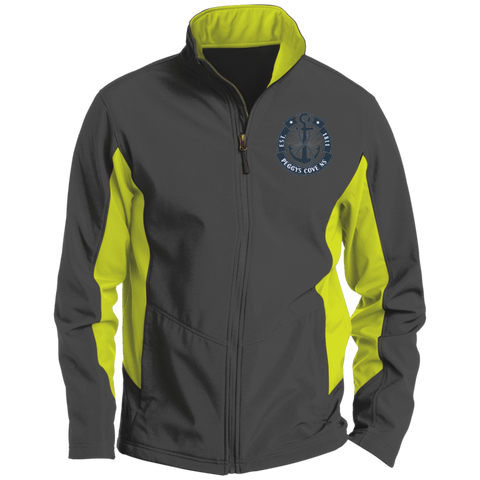 Peggys Cove Unisex Tall Colorblock Soft Shell Jacket, Jackets - Peggys Cove Lighthouse Nova Scotia