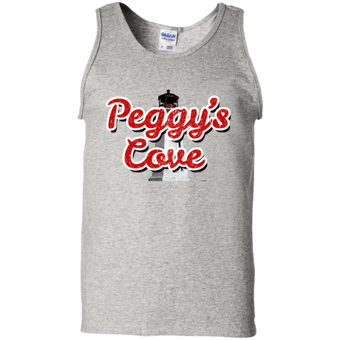 Women's 100% Cotton Tank Top, T-Shirts - Peggys Cove Lighthouse Nova Scotia