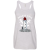 Peggys Cove Ladies Flowy Racerback Tank, T-Shirts - Peggys Cove Lighthouse Nova Scotia