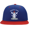 Peggys' Cove Souvenirs Flat Bill High-Profile Snapback Hat, Hats - Peggys Cove Lighthouse Nova Scotia
