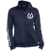 Peggys' Cove Souvenirs Ladies' Dot Print Warm Up Jacket, Warm Ups - Peggys Cove Lighthouse Nova Scotia