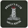 Distressed Peggys Cove Coaster, Drinkware - Peggys Cove Lighthouse Nova Scotia