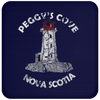 Distressed Peggys Cove Coaster, Drinkware - Peggys Cove Lighthouse Nova Scotia