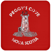 Distressed Peggys Cove Coaster, Drinkware - Peggys Cove Lighthouse Nova Scotia