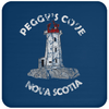 Distressed Peggys Cove Coaster, Drinkware - Peggys Cove Lighthouse Nova Scotia