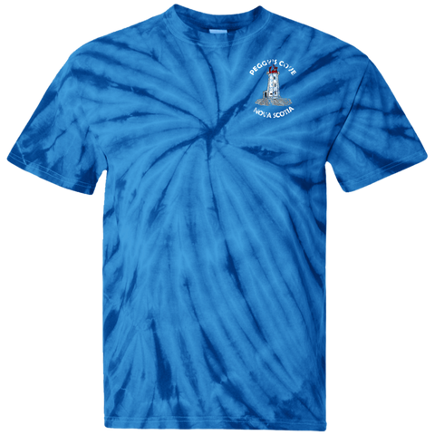 Distressed Peggys Cove Cotton Tie Dye T-Shirt, T-Shirts - Peggys Cove Lighthouse Nova Scotia