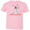 Peggys Cove Cartoony Toddler Jersey T-Shirt, T-Shirts - Peggys Cove Lighthouse Nova Scotia