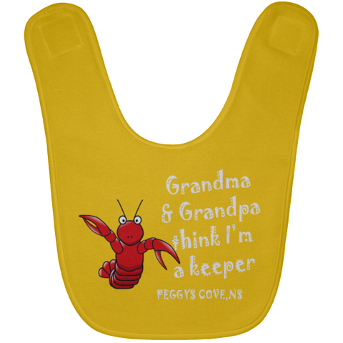 Peggys Cove Keeper Baby Bib, Accessories - Peggys Cove Lighthouse Nova Scotia