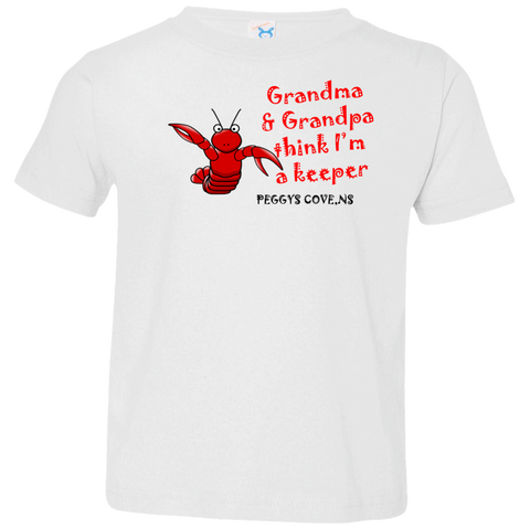 Peggys Cove Keeper Toddler Jersey T-Shirt, T-Shirts - Peggys Cove Lighthouse Nova Scotia