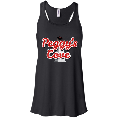 Peggys Cove Ladies Flowy Racerback Tank, T-Shirts - Peggys Cove Lighthouse Nova Scotia