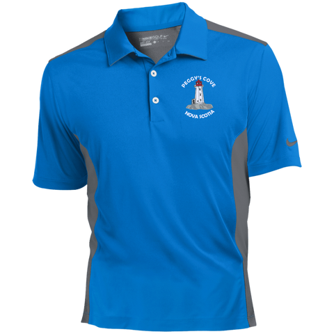 Peggys Cove Nike Golf Dri-Fit Colorblock Mesh Polo, Polo Shirts - Peggys Cove Lighthouse Nova Scotia