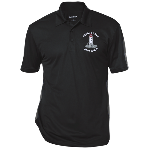 Peggys Cove Performance Textured Three-Button Polo, Polo Shirts - Peggys Cove Lighthouse Nova Scotia