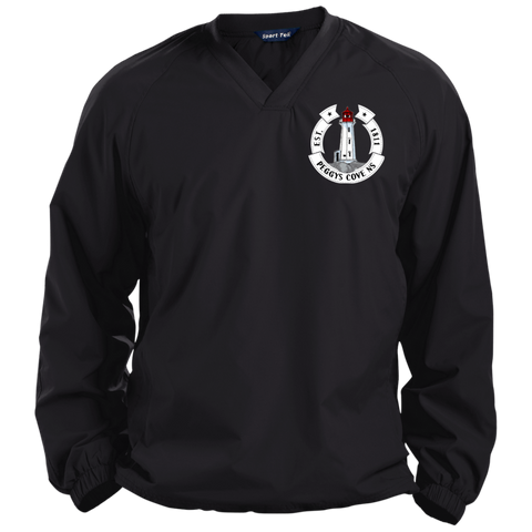 Peggy's Cove Pullover V-Neck Windshirt, Jackets - Peggys Cove Lighthouse Nova Scotia