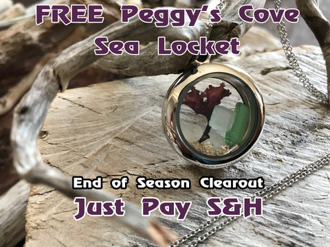 Peggy's Cove Sea Locket, locket - Peggys Cove Lighthouse Nova Scotia