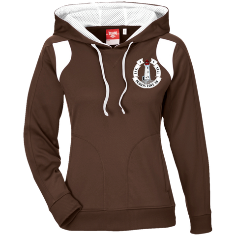 Peggys' Cove Souvenirs Ladies' Colorblock Poly Hoodie, Sweatshirts - Peggys Cove Lighthouse Nova Scotia