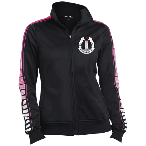 Peggys' Cove Souvenirs Ladies' Dot Print Warm Up Jacket, Warm Ups - Peggys Cove Lighthouse Nova Scotia