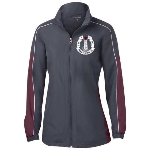 Peggys' Cove Souvenirs Ladies' Piped Colorblock Windbreaker, Warm Ups - Peggys Cove Lighthouse Nova Scotia