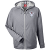 Peggys' Cove Souvenirs Men's Heathered Performance Hooded Jacket, Sweatshirts - Peggys Cove Lighthouse Nova Scotia