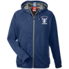 Peggys' Cove Souvenirs Men's Heathered Performance Hooded Jacket, Sweatshirts - Peggys Cove Lighthouse Nova Scotia