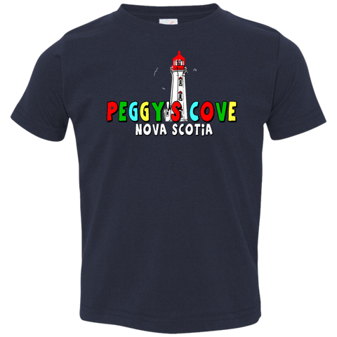 Peggys Cove Toddler Jersey T-Shirt, T-Shirts - Peggys Cove Lighthouse Nova Scotia