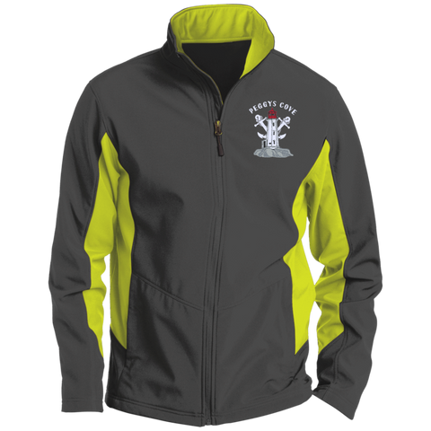 Peggys Cove Unisex Tall Colorblock Soft Shell Jacket, Jackets - Peggys Cove Lighthouse Nova Scotia