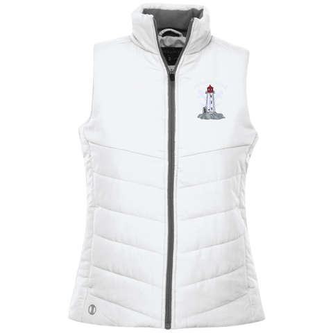 Peggys Cove Womens Quilted Vest, Jackets - Peggys Cove Lighthouse Nova Scotia