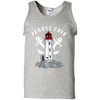 Women's 100% Cotton Tank Top, T-Shirts - Peggys Cove Lighthouse Nova Scotia