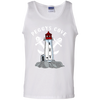 Women's 100% Cotton Tank Top, T-Shirts - Peggys Cove Lighthouse Nova Scotia